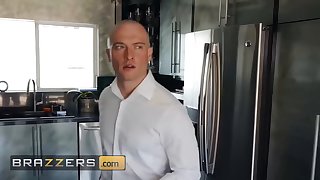 (Angela White) trusses (zach crazy) up steals his diamonds lock up then she notices his big boner - brazzers